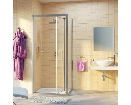 Душевой уголок WasserKRAFT Weser 90x90 78F03 профиль Хром стекло прозрачное