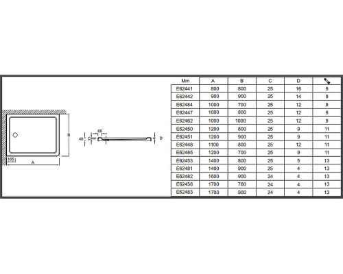 Душевой поддон из материала Flight Jacob Delafon Flight Safe 100x100 E62462-F-M53 цвет Серый