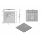 Душевой поддон из искусственного камня Vincea 90x90 VST-4SR9090A+Vsph-D132 Антрацит