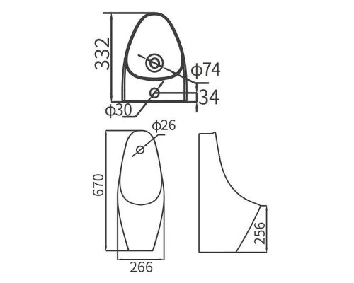 Писсуар Arrow AN639 подвесной цвет Белый