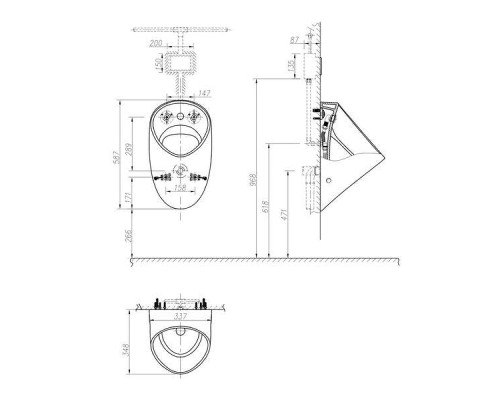 Писсуар Arrow AN660 подвесной цвет Белый