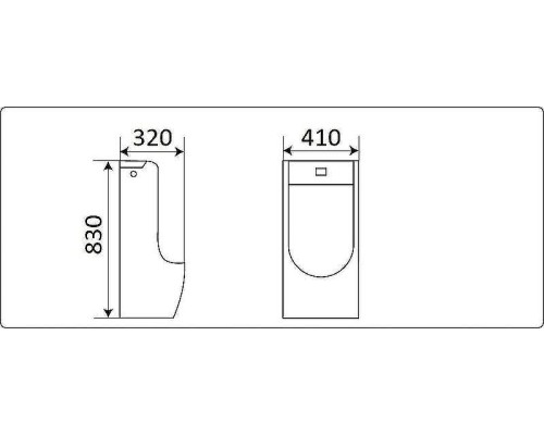 Писсуар CeramaLux Х529P с сенсорным механизмом смыва