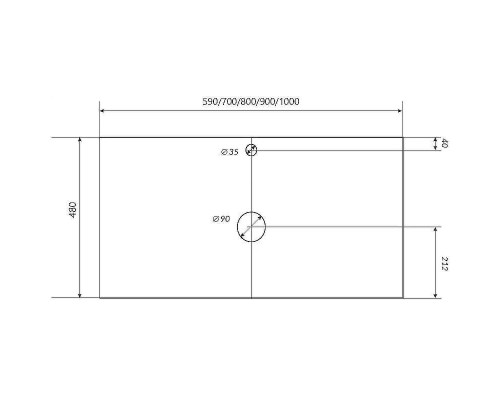 Столешница под раковину 1MarKa Loft 70 Ц0000021560 Черная