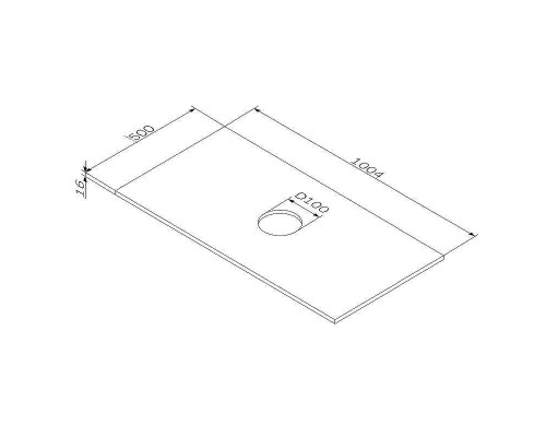 Столешница под раковину AM.PM Func 100 M8FST1001WG Белая глянцевая