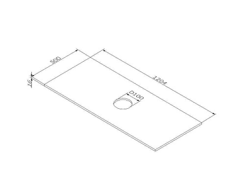 Столешница под раковину AM.PM Func 120 M8FST1200OF Дуб крафт