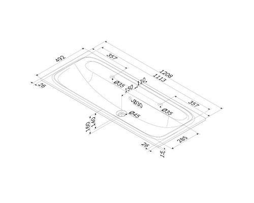 Раковина AM.PM Func 120 M8FWPC1200WM Белая матовая
