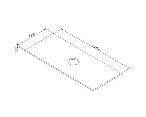 Столешница под раковину AM.PM Func 120 M8FST1200WM Белая матовая
