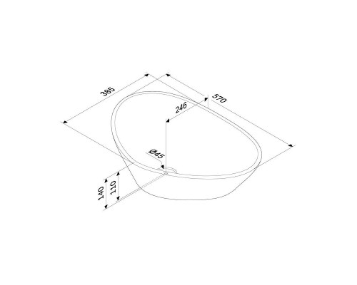 Раковина-чаша AM.PM Func 57 M8FWCC50600WG цвет Белый
