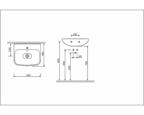 Раковина AM.PM Like 55 C804221WH Белая