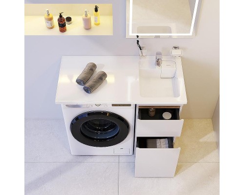 Раковина AM.PM X-Joy 100 R M85AWPR1001WG с местом под стиральную машину Белая