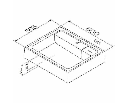 Раковина AM.PM X-Joy 60 M85AWCC0602WG на стиральную машину Белая