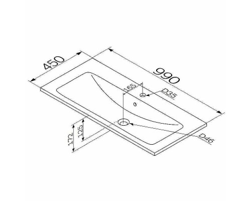 Раковина AM.PM X-Joy 100 M85AWCC1002WG64 Белая
