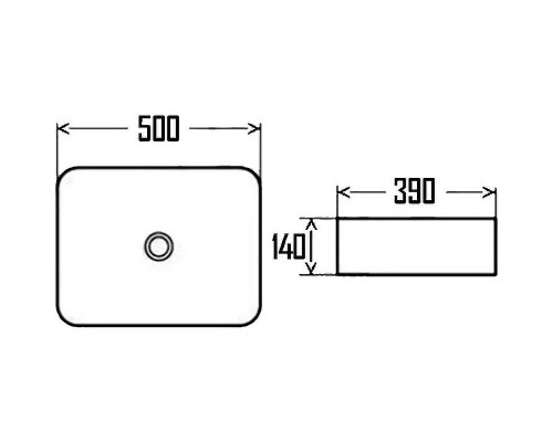 Раковина-чаша AQUAme 50 AQM5010MW Белая матовая