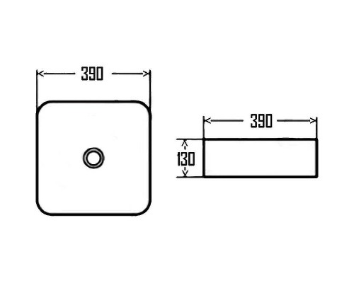 Раковина-чаша AQUAme 39 AQM5011 Белая глянцевая