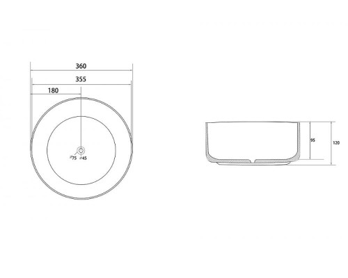 Раковина-чаша Abber Bequem 36 AC2108MRG Розовое золото матовое