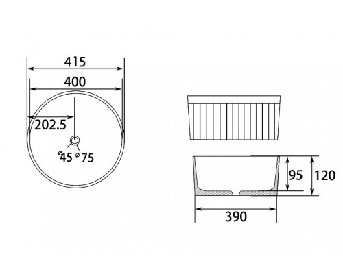 Раковина-чаша Abber Bequem 36 AC2114Regen Хамелеон