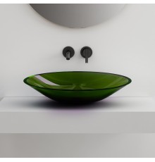 Раковина-чаша Abber Kristall 54 AT2812Emerald Зеленая