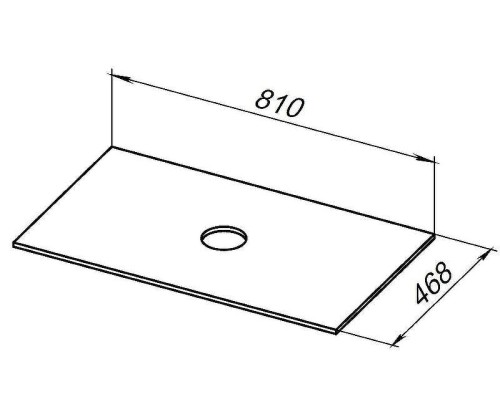 Столешница под раковину Allen Brau Fantasy 80 1.11009.GR-S Графит структ
