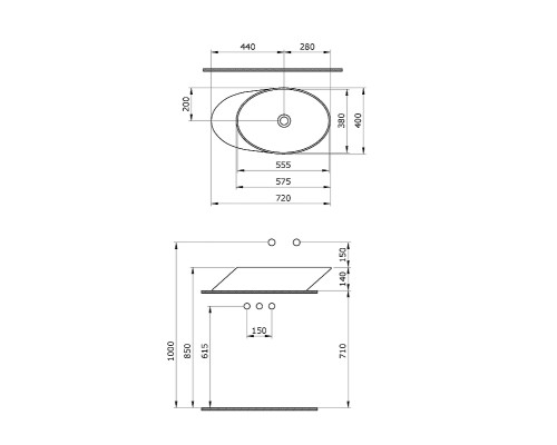 Раковина-чаша Ambassador Ritz 72 236T20002 цвет Белый глянцевый
