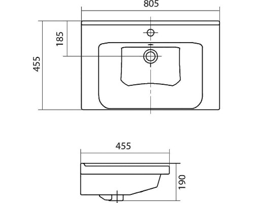 Раковина Aquaton Santek Миранда 80 1WH302251 Белая