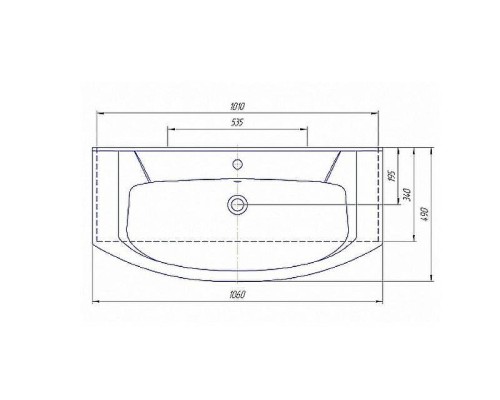 Раковина Aqwella Кировит Элеганс 1050 4620008197388 Белая