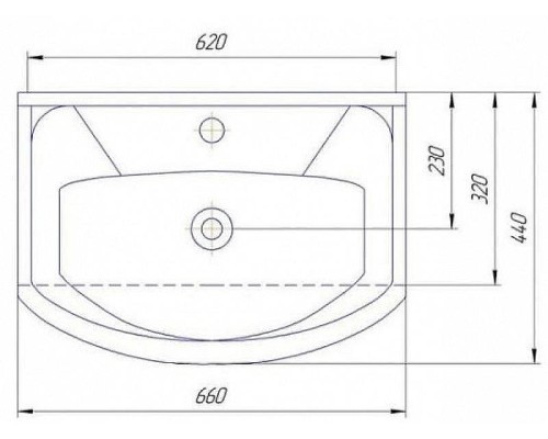 Раковина Aqwella Кировит Элеганс 650 4620008192475 Белая