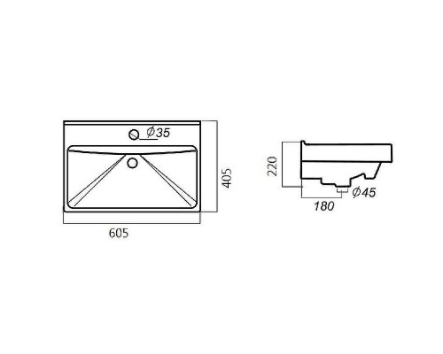 Раковина Aqwella Sanita Luxe Фест 60 FST60SLWB01 Белая