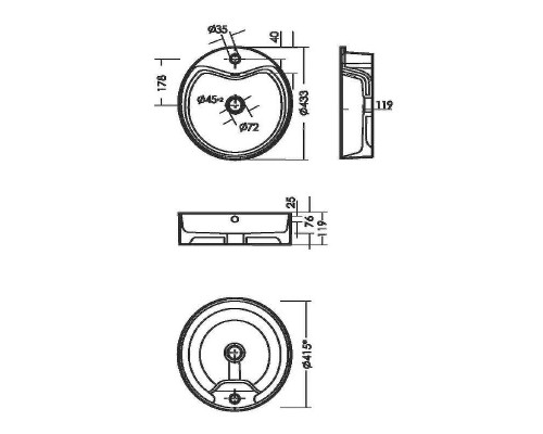 Раковина Aqwella Sanita Luxe Best Shelf 43 WB.CT/Best/43-C.Shelf/WHT Белая