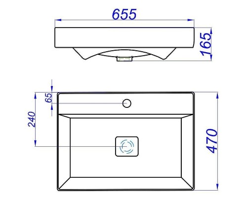 Раковина Aqwella Kirovit Вилис 65 4610119204013 Белая