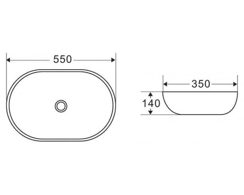 Раковина-чаша BelBagno 55 BB1048 Белая