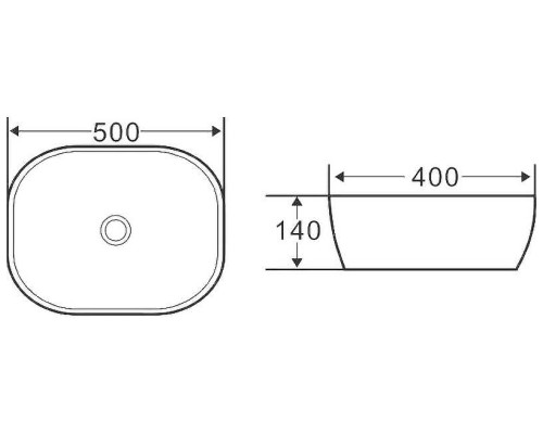 Раковина-чаша BelBagno 50 BB1302-H316 Бежевая матовая