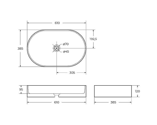 Раковина-чаша BelBagno 61 BB1479 Белая
