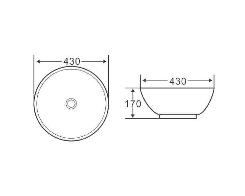 Раковина-чаша BelBagno 43 BB1077 Белая