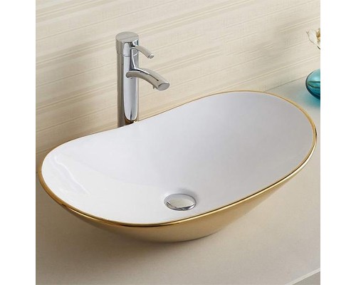 Раковина CeramaLux 61 7811AJW Золотая