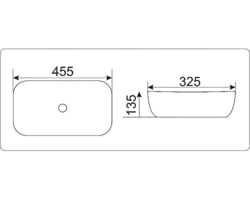 Раковина-чаша CeramaLux 46 D1333H009 Серебро