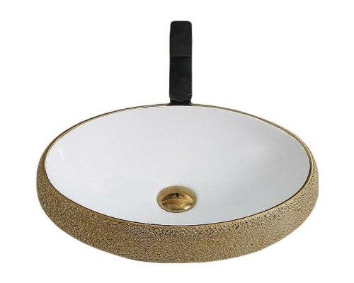 Раковина-чаша CeramaLux 49 433J Бело-золотая