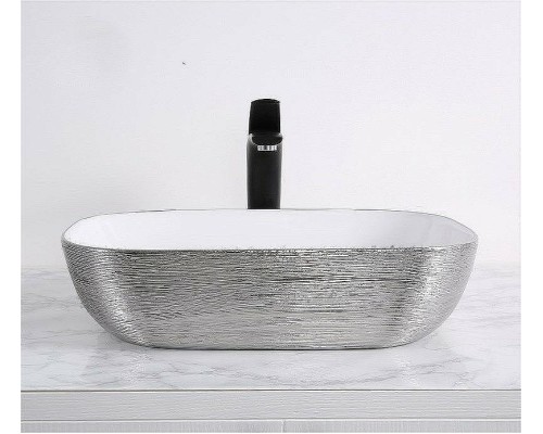 Раковина-чаша CeramaLux 46 D1333H131 Серебро Белая