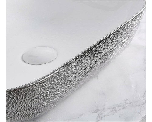 Раковина-чаша CeramaLux 46 D1333H131 Серебро Белая