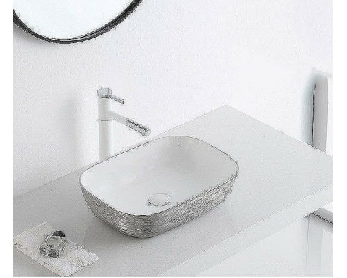 Раковина-чаша CeramaLux 46 D1333H131 Серебро Белая
