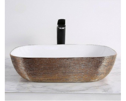 Раковина-чаша CeramaLux 46 D1333H132 Медь Белая