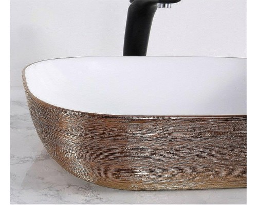 Раковина-чаша CeramaLux 46 D1333H132 Медь Белая