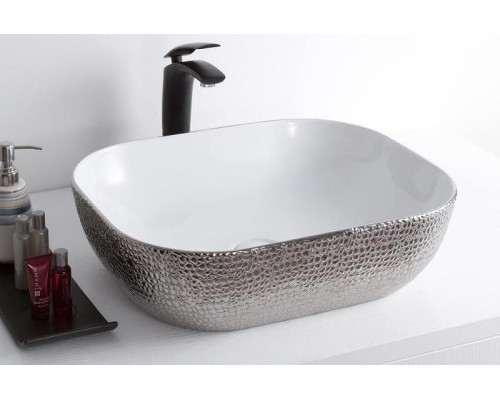 Раковина-чаша CeramaLux 46 D1333H021 Серебро Белая