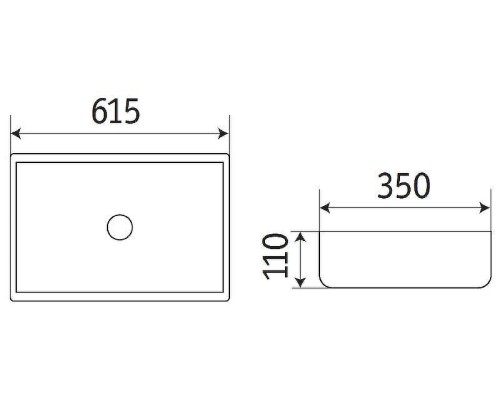 Раковина-чаша CeramaLux 60 9396MW Белая матовая