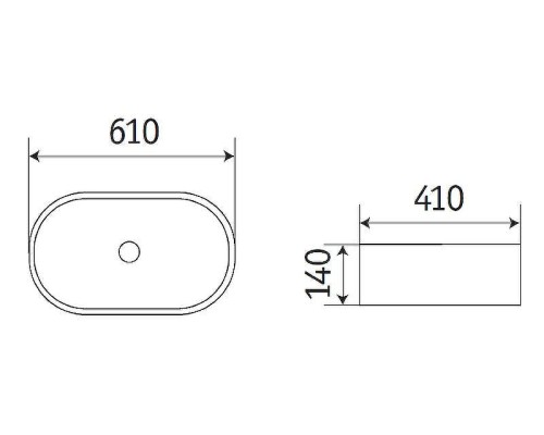 Раковина-чаша CeramaLux 60 78327-1MB Черная матовая