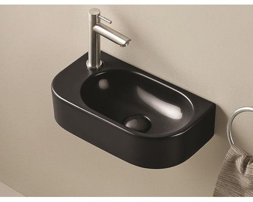 Раковина CeramaLux 40 78204RB Черная глянцевая