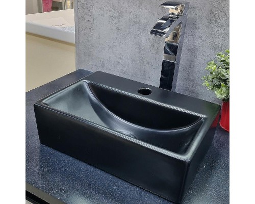 Раковина CeramaLux 36 9135-1MB Черная матовая