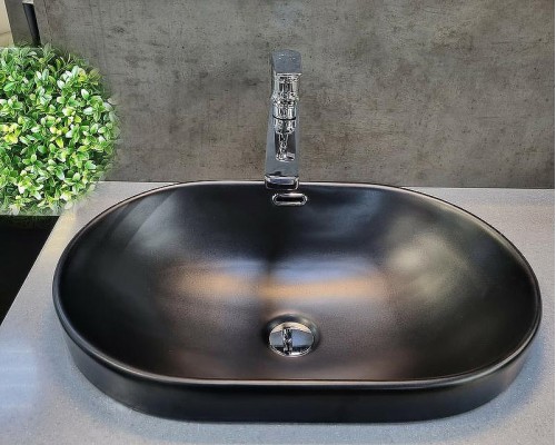 Раковина CeramaLux 60 5006CMB Черная матовая