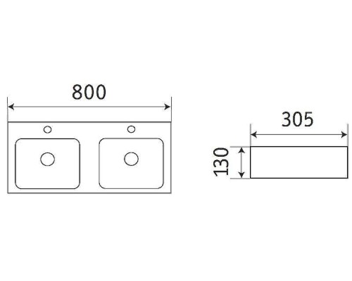 Раковина CeramaLux 80 78694 Белая глянцевая