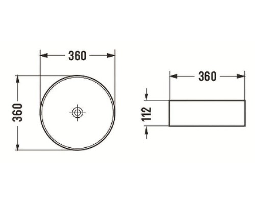 Раковина-чаша CeramaLux 36 GL03 Графит