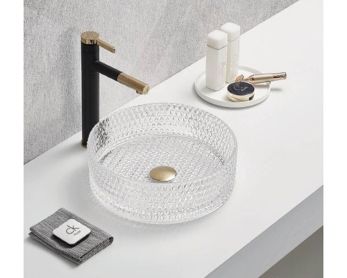 Раковина-чаша CeramaLux 36 GL01 прозрачная